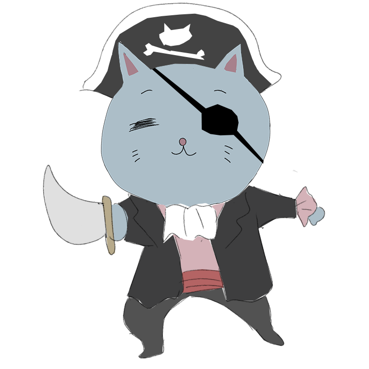 菩薩顔の海賊猫