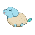 レモンの体になった犬のイラスト　フリー