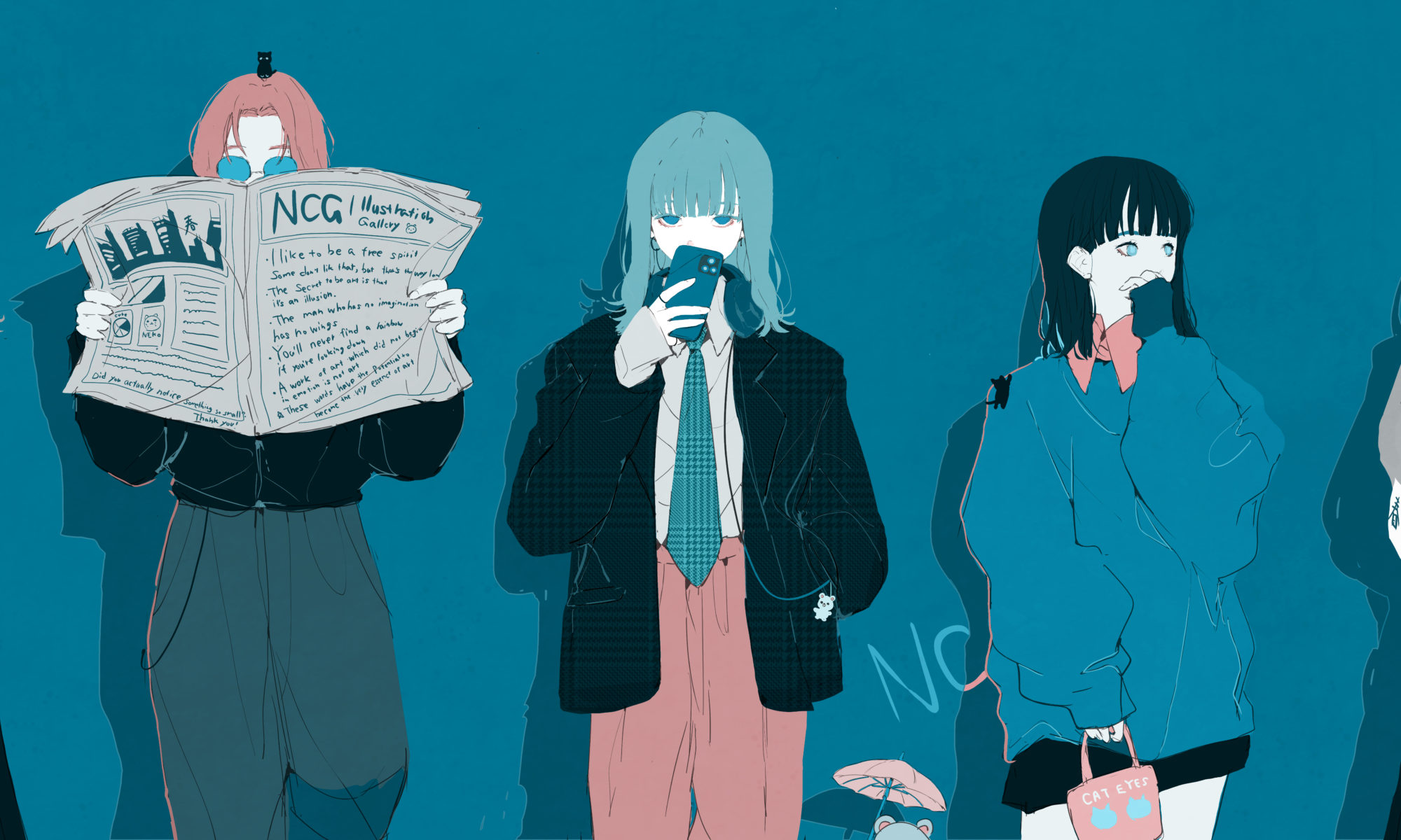 複数の女の子のイラスト フリー